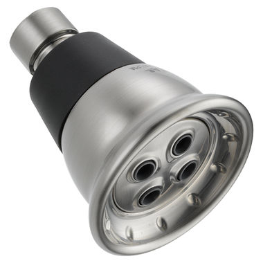 Click here to see Delta 52653-SS-PK Delta Fundamentals Single-Setting 2-1/4in Water-Efficient Shower Head, WaterSense, 1.5 GPM, Stainless - 52653-SS-PK