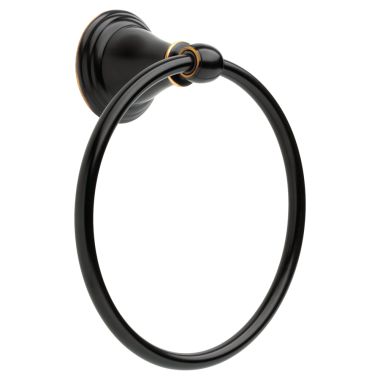 Click here to see Delta 70046-OB Delta Windemere Round Wall Mounted Hand Towel Ring with Mounting Hardware, Oil Rubbed Bronze - 70046-OB