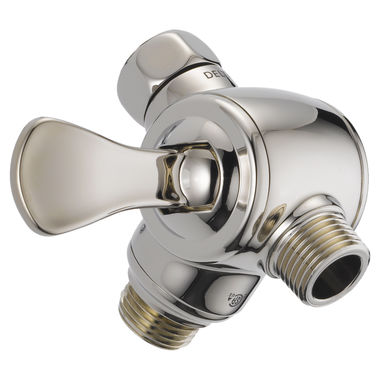 Click here to see Delta U4929-PN-PK Delta U4929-PN-PK 3-Way Shower Arm Diverter for Hand Shower, Polished Nickel
