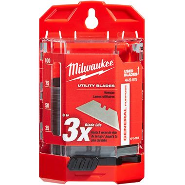 Click here to see Milwaukee 48-22-1975 Milwaukee 48-22-1975 75 PC General Purpose Utility Blades w/ Dispenser