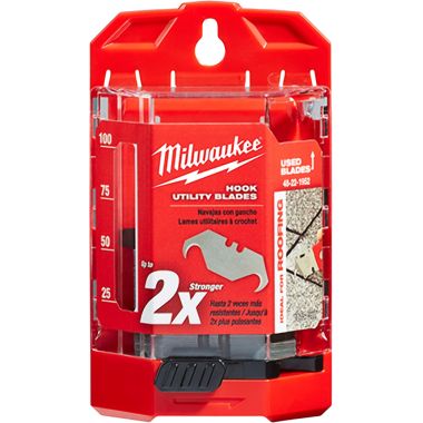 Click here to see Milwaukee 48-22-1952 Milwaukee 48-22-1952 50 PC Hook Utility Knife Blades w/ Dispenser