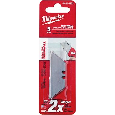 Click here to see Milwaukee 48-22-1933 Milwaukee 48-22-1933 5 PC Drywall Utility Knife Blades