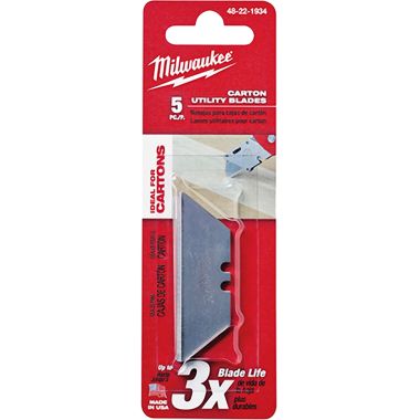 Click here to see Milwaukee 48-22-1934 Milwaukee 48-22-1934 5 PC Drywall Utility Knife Blades