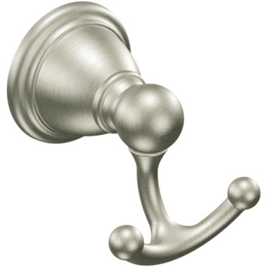 Click here to see Moen YB2203BN Moen Brantford Double Robe Hook, Zinc Constructed, Brushed Nickel - YB2203BN