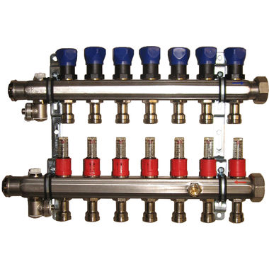 Click here to see Viega 15905 Viega 15905 7-Port Stainless Steel Manifold, 1-1/4