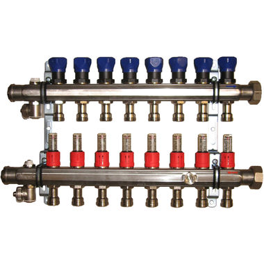 Click here to see Viega 15906 Viega 15906 8 Port Stainless Steel Manifold, 1-1/4