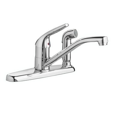 Click here to see American Standard 4175.703.002 American Standard Colony Kitchen Faucet w/ Side Spray in Deck Plate, Chrome - 4175.703.002