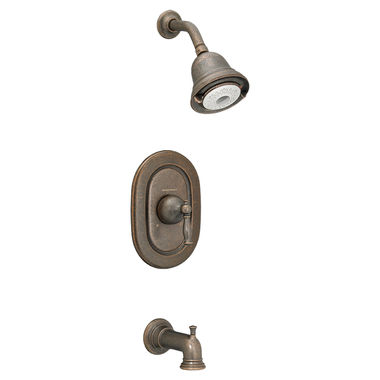 Click here to see American Standard T440.508.224 American Standard Quentin 2.0 GPM Oil Rubbed Bronze Tub and Shower Trim Kit with FloWise Showerhead, Pressure Balance Valve Cartridge, Metal Lever Handle - T440.508.224