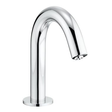 Click here to see Toto TEL5LC10R#CP TOTO Helix EcoPower Lavatory Faucet, 0.5 GPM, Thermal Mixing, 10-Second Discharge, Single-Hole Mount, Polished Chrome - TEL5LC10R#CP