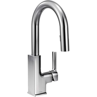 Click here to see Moen S62308 Moen STo Single Handle High Arc Pull-Down Bar/Prep Faucet, Chrome - S62308