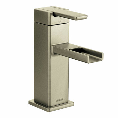 Click here to see Moen S6705BN Moen S6705BN 90 Degree Single-Handle Open Waterway Bathroom Faucet, Brushed Nickel