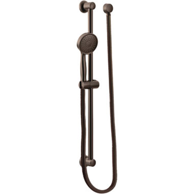 Click here to see Moen 3668EPORB Moen 4-1/4in Single-Function Hand Shower with 24in Slide Bar, Round, Eco-Performance, 1.75 GPM, WaterSense, 59in Hose, Oil Rubbed Bronze - 3668EPORB
