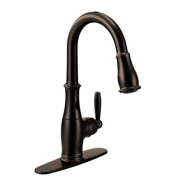 Click here to see Moen 7185EORB Moen Brantford MotionSense Single Handle High Arc Pull-Down Kitchen Faucet, Oil Rubbed Bronze - 7185EORB