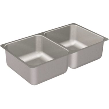 Click here to see Moen G20210 Moen G20210 2000 Series Stainless Steel 20 Gauge Double Bowl Sink