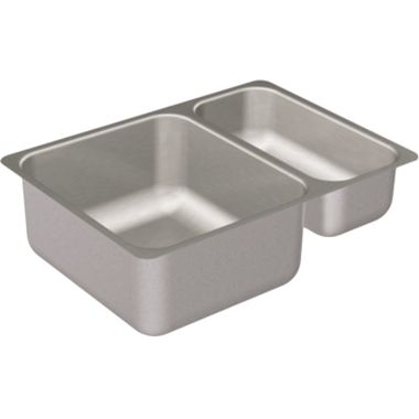 Click here to see Moen G20273 Moen G20273 2000 Series Stainless Steel 20 Gauge Double Bowl Sink