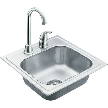 Click here to see Moen TG2045622 Moen TG2045622 2000 Series Stainless Steel 20 Gauge Single Bowl Drop In Sink