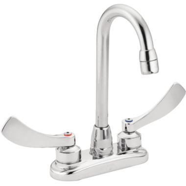 Click here to see Moen 8278SMF15 Moen M-Dura Chrome Commercial High Arc Lavatory Faucet with Wrist Blade Handles, 2.2 GPM- 8278SMF15 