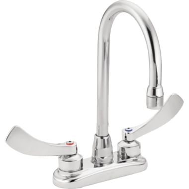 Click here to see Moen 8279SM Moen M-Dura Chrome Commercial High Arc Lavatory Faucet with Wrist Blade Handles, 2.2 GPM - 8279SM 