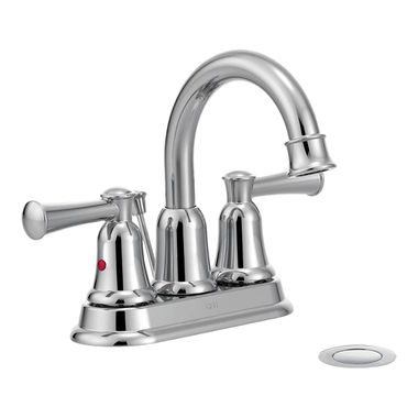 Click here to see Cleveland Faucet 41217 Cleveland 41217 Capstone Two-Handle Centerset Lavatory Faucet w/ Drain, Chrome