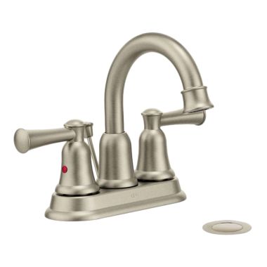 Click here to see Cleveland Faucet 41217BN Cleveland 41217BN Capstone Two-Handle Centerset Lavatory Faucet w/ Drain, Brushed Nickel