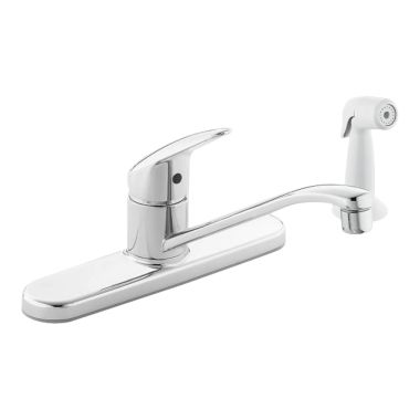 Click here to see Cleveland Faucet CA40513C Moen CFG CA40513C Cornerstone One Handle Kitchen Faucet w/ Side Spray, Chrome