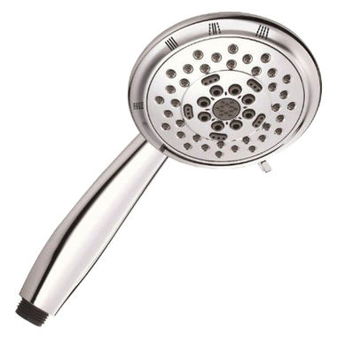 Click here to see Danze D462036 Danze Florin 5-Function Round Hand Shower with D-Force Technology, EasyClean Jets, 2.5 GPM, Chrome - D462036