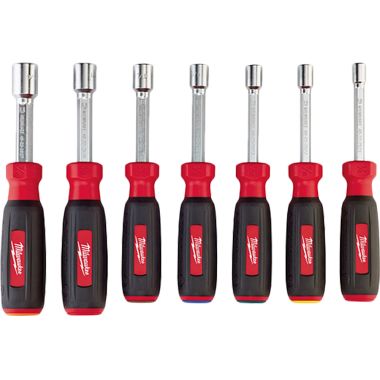 Click here to see Milwaukee 48-22-2507 Milwaukee 48-22-2507 7 PC Magnetic HollowCore SAE Nut Driver Set