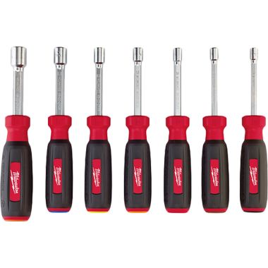 Click here to see Milwaukee 48-22-2517 Milwaukee 48-22-2517 7 PC Magnetic HollowCore Metric Nut Driver Set