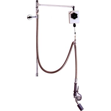 Click here to see T&S Brass B-0126-R T&S Brass Pre-Rinse Retro-Fit Kit with Balancer, 0.65 GPM, 24in Riser, Angled Low-Flow Valve, Wall Bracket, Less Base - B-0126-R