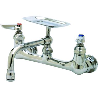 Click here to see T&S Brass B-0233-01 T&S BRASS B-0233-01 Double Pantry Faucet, Wall Mount, 8