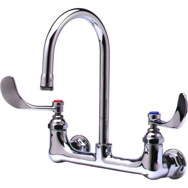 Click here to see T&S Brass B-0330-04 T&S Brass B-0330-04 Double Pantry Faucet, Wall Mount, Rigid Gooseneck