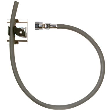 Click here to see T&S Brass B-0654 T&S BRASS B-0654 HOSE HANGER, STAINLESS STEEL, SPRING-LOADED RUBBER GRIP, 30