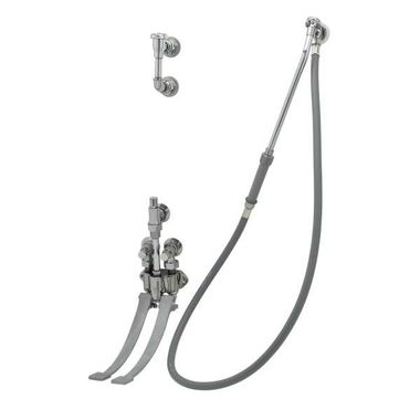 Click here to see T&S Brass B-0676 T&S Brass B-0676 Bedpan Washer with Pedal Valves and Wall Hook Outlet