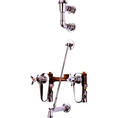 Click here to see T&S Brass B-0695-ST T&S Brass B-0695-ST Service Sink Faucet, Concealed Mixing Valve, Integral Stops, Vac. Breaker, 3/4