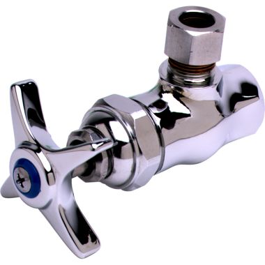Click here to see T&S Brass B-1340 T&S BRASS B-1340 ANGLE STOP, 4-ARM HANDLE, 1/2