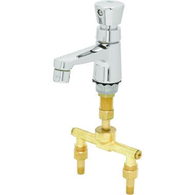 Click here to see T&S Brass B-2490 T&S BRASS B-2490 SILL FAUCET, AERATOR, SELF CLOSING METERING VALVE, 4