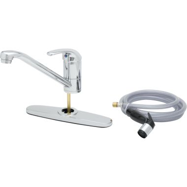 Click here to see T&S Brass B-2730-07 T&S BRASS B-2730-07 SINGLE LEVER, SIDESPRAY W/ 7' HOSE, 9