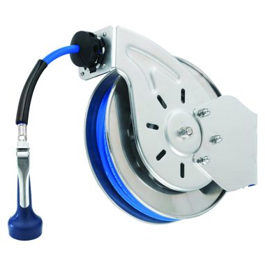 Click here to see T&S Brass B-7112-08H T&S Brass B-7112-08H Hose Reel, Open, Stainless Steel, 3/8