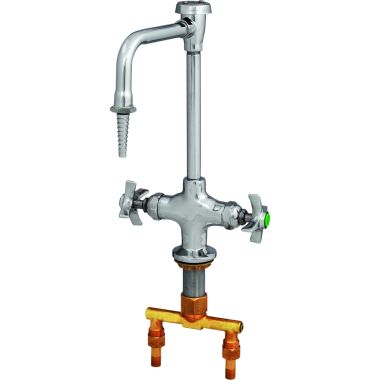 Click here to see T&S Brass BL-5700-08 T&S BRASS BL-5700-08 LAB MIXING FAUCET, RIGID VAC. BREAKER NOZZLE, SERRATED TIP, 4