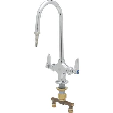 Click here to see T&S Brass BL-5704-01 T&S BRASS BL-5704-01 LAB MIXING FAUCET, RIGID GOOSENECK, SERRATED TIP, 4