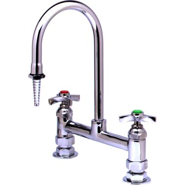 Click here to see T&S Brass BL-5715-01 T&S BRASS BL-5715-01 LAB MIXING FAUCET, DECK MOUNTED, RIGID GOOSENECK, SERRATED TIP,