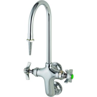Click here to see T&S Brass BL-5735-01 T&S BRASS BL-5735-01 LAB VERTICAL MIXING FAUCET, WALL MOUNT, RIGID GOOSENECK, SERRATED