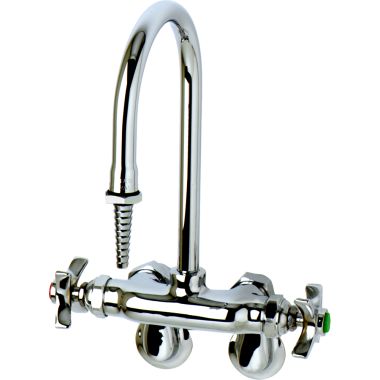 Click here to see T&S Brass BL-5740-01 T&S Brass BL-5740-01 Wall Mount Polish Chrome Mixing Laboratory Faucet w/ Adjustable Inlets
