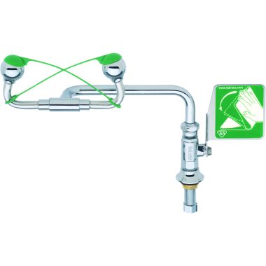 Click here to see T&S Brass EW-7612 T&S Brass EW-7612 Eyewash Station, Deck Mounted, Swivel, Polish Chrome (RIGHT SIDE MOUNT)