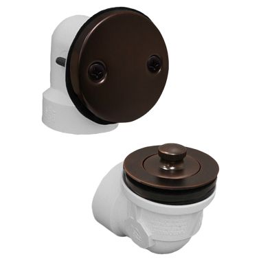 Click here to see Jones Stephens B0711RB Jones Stephens Oil-Rubbed Bronze Standard 2-Hole Schedule 40 Lift/Turn Half Kit, PVC - B0711RB