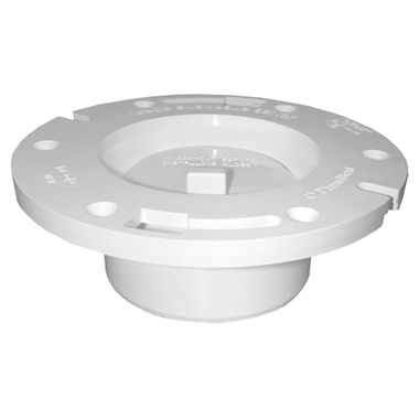 Click here to see   Jones Stephens C50340  3X4 Pvc Closet Flange W/Knockout