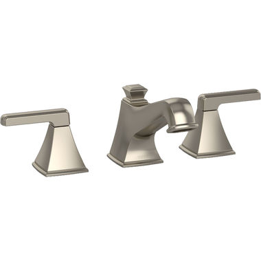 Click here to see Toto TL221DD#BN TOTO Connelly Two-Handle Widespread Lavatory Faucet with Metal Pop-Up Drain, Lever Handles, Three-Hole, Brass, 1.5 GPM, Brushed Nickel - TL221DD#BN