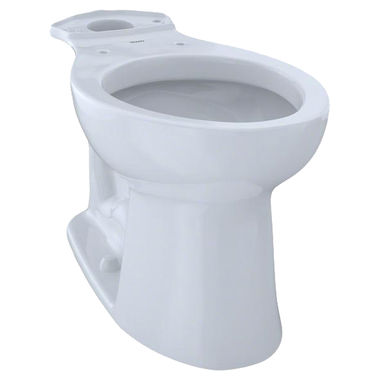 Click here to see Toto C244EF#01 Toto Entrada Universal Height Elongated Toilet Bowl Only, Cotton White - C244EF#01