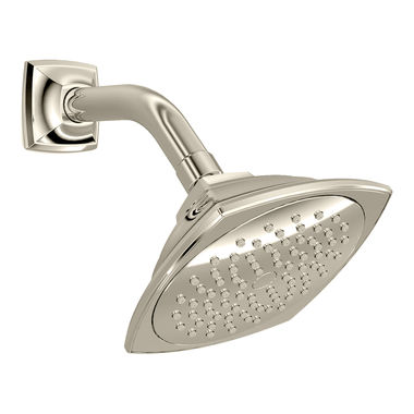 Click here to see Toto TS301A61#PN TOTO Traditional Collection Series B 5in Single-Spray Shower Head with Rubber Nozzles, 2.5 GPM, Polished Nickel - TS301A61#PN