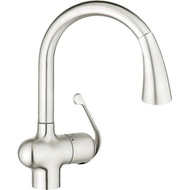 Click here to see Grohe 33755SD1 Grohe 33755SD1 LadyLux Single-Handle Kitchen Faucet - RealSteel